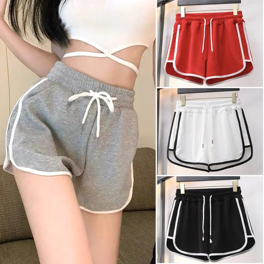 2023 New High Elastic Waist Women's Shorts Solid Color Hot Pants Casual Summer Shorts Fashion Sports Gym Pants Beach Sexy Short