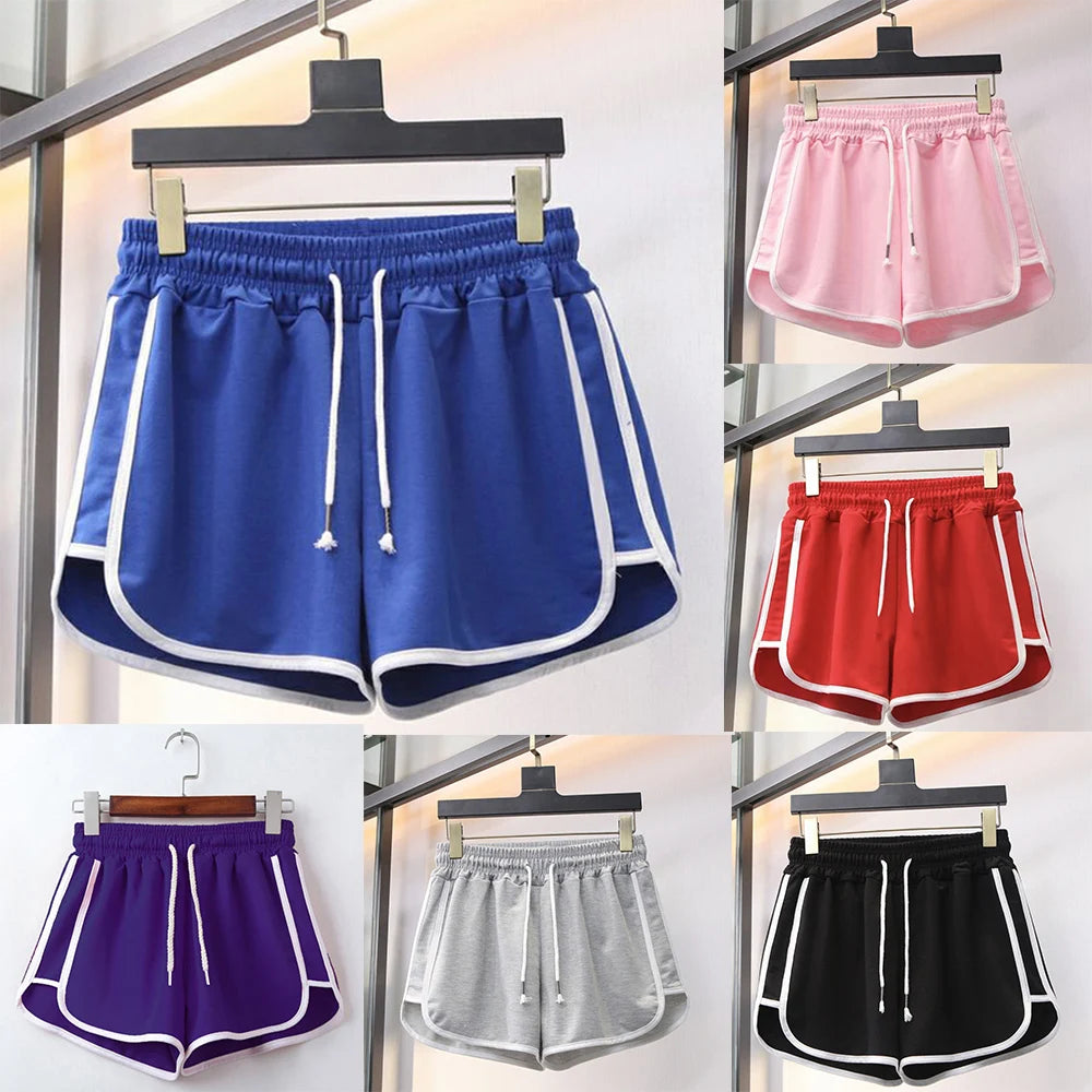 2023 New High Elastic Waist Women's Shorts Solid Color Hot Pants Casual Summer Shorts Fashion Sports Gym Pants Beach Sexy Short